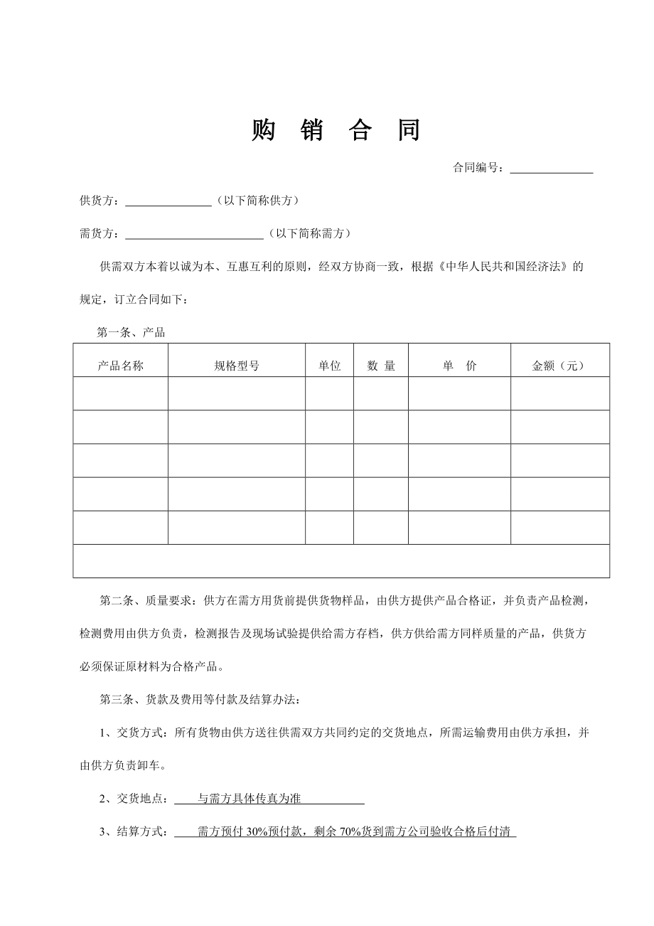 卫生洁具购销合同与个人卫生用品销售的合作框架